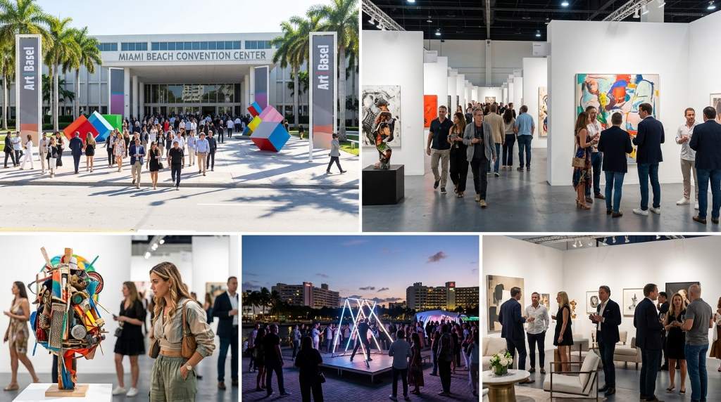 Evening networking event during Art Basel Miami Beach 2026 in South Beach
