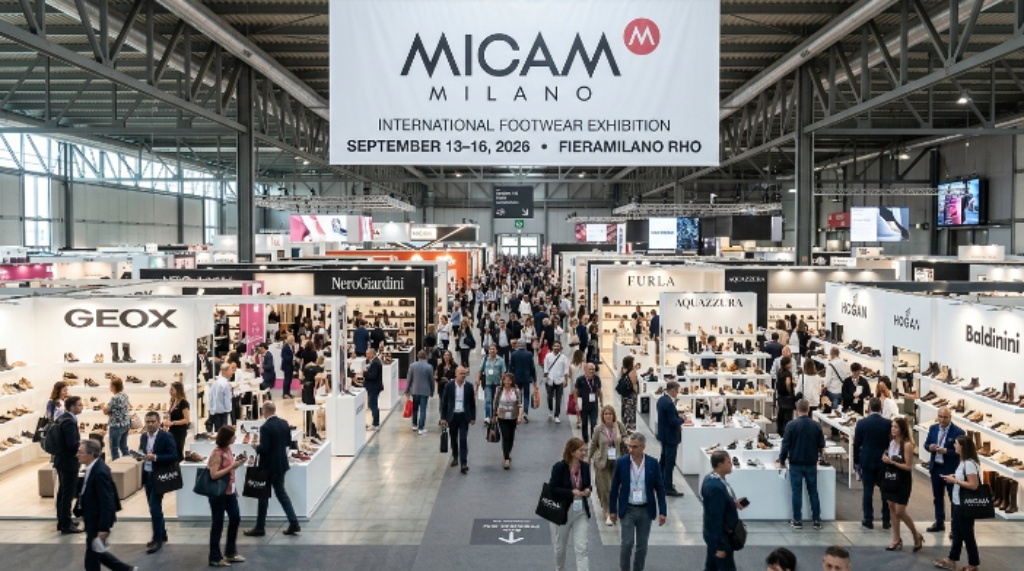 MICAM Milano 2026 shoe exhibition hall at Fieramilano Rho September
