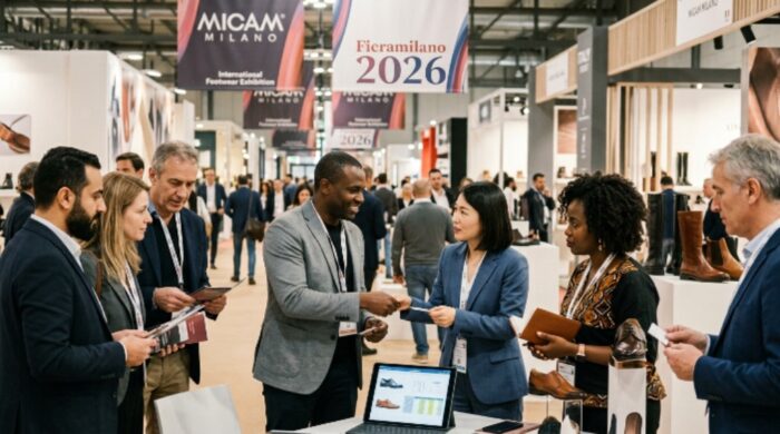 International buyers networking at MICAM Milano 2026 Fieramilano Italy