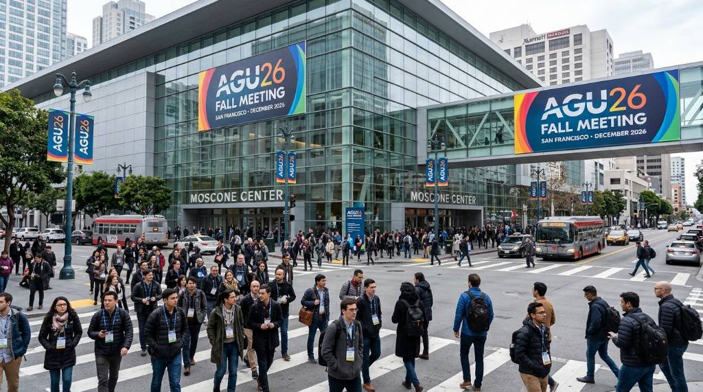 Moscone Center exterior in San Francisco, venue for AGU26 in December 2026